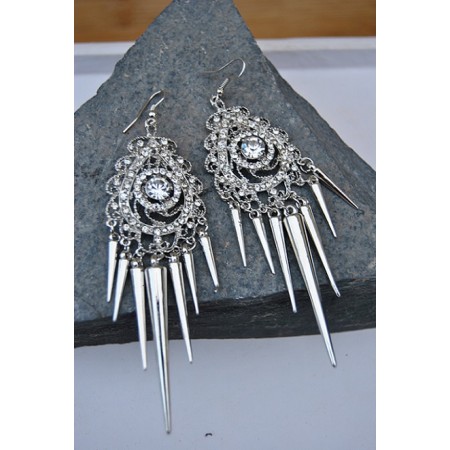 Crystal Diamond Dangler Earrings Crystal Diamond Dangler Earrings